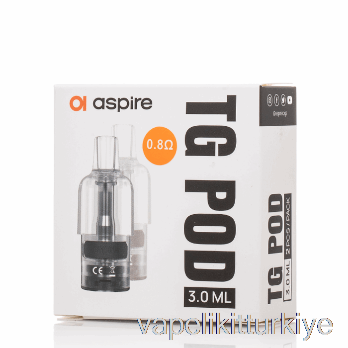 Vape Elektronik Sigara Aspire Tg Yedek Bölmeler 0.8ohm Tg Bölmeler